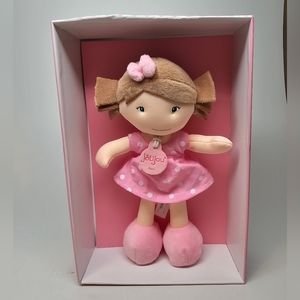 NEW Jolijou Pink Polka Dot Dress Demoiselle Doudou Soft Doll